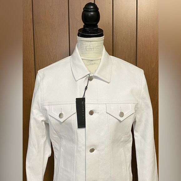 Monfrère Dean Leather Trucker Jacket size S - Picture 7 of 16